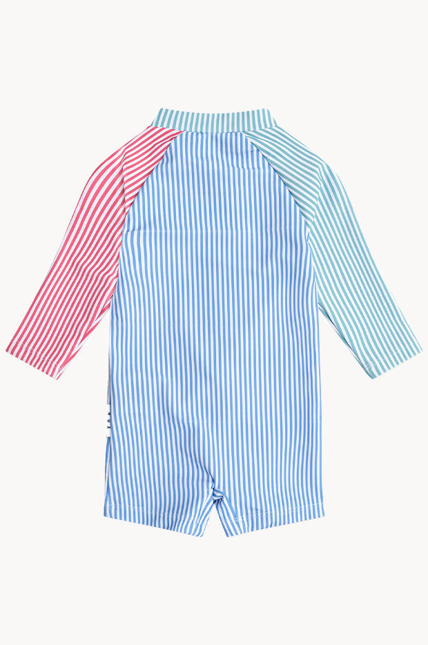 Boys Spliced Stripe Sunsuit