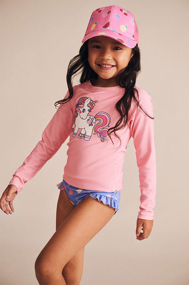 Girls Tutti Frutti Unicorn Suntop Set