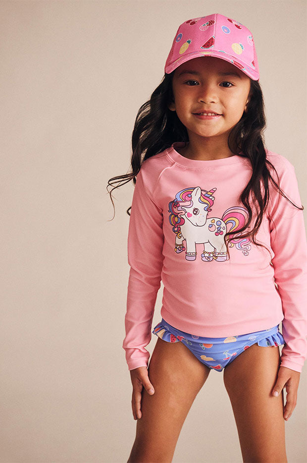 Girls Tutti Frutti Unicorn Suntop Set