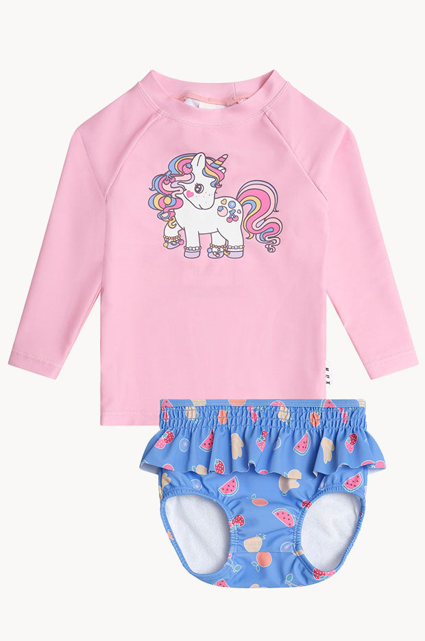 Girls Tutti Frutti Unicorn Suntop Set