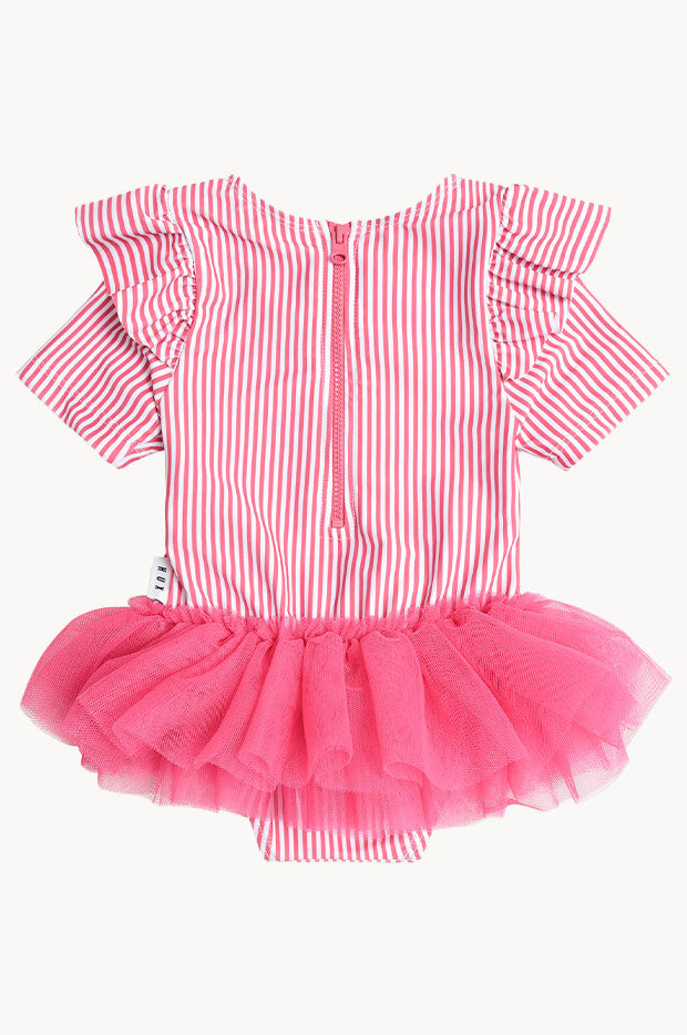 Girls Cherry Pie Stripe Ballerina Sunsuit