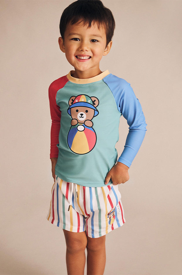 Boys Stripey Huxbear Swim Short