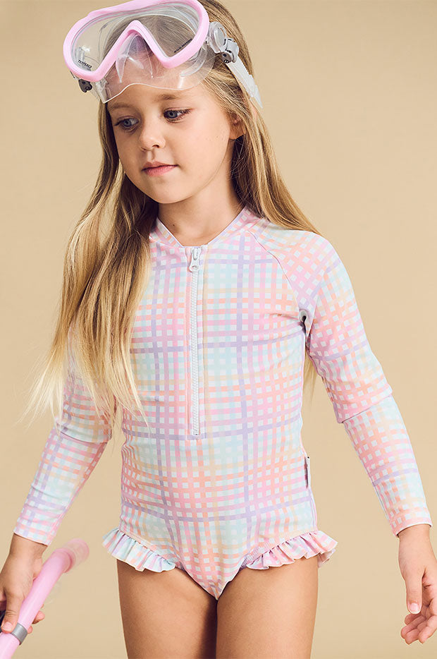 Rainbow Check Sunsuit