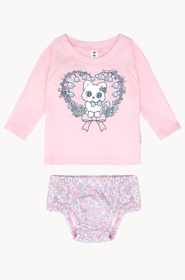 Girls Meow Meow Suntop Set