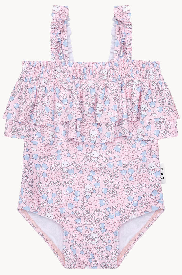 Girls Bluebell Floral Frill One Piece