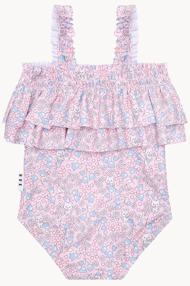 Girls Bluebell Floral Frill One Piece