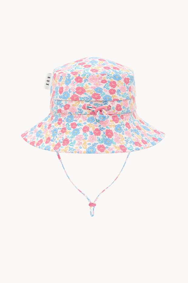 Girls Vintage Floral Swim Hat