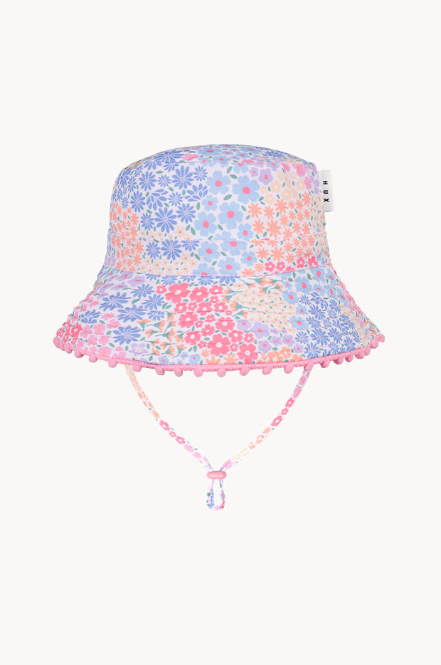 Girls Floral Bloom Reversible Swim Hat