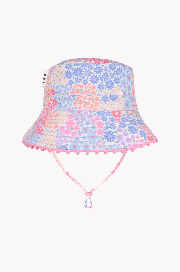Girls Floral Bloom Reversible Swim Hat