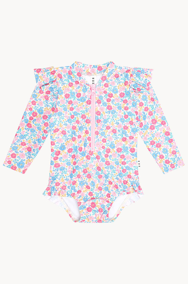 Girls Vintage Floral Sunsuit