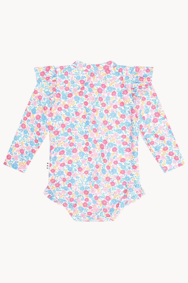 Girls Vintage Floral Sunsuit