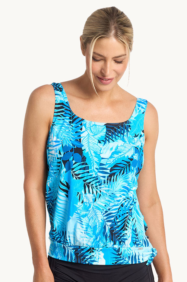 Keanu Scoop Neck Blouson Tankini Separate