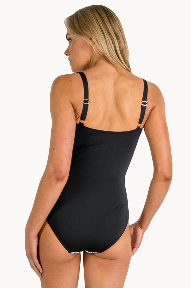 Geometric Ruched One Piece