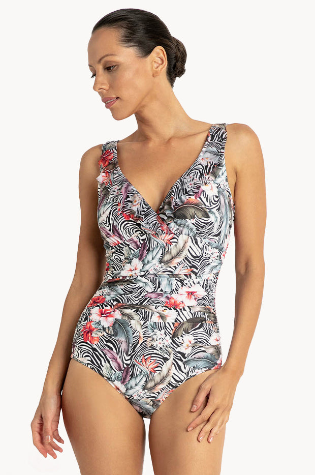 Africa Mesh Frill One Piece