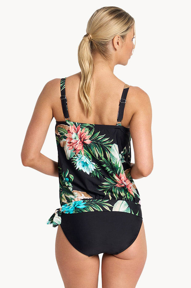 Floral Blouson Tankini Set