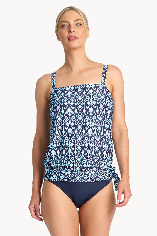 Tile Blouson Tankini Set
