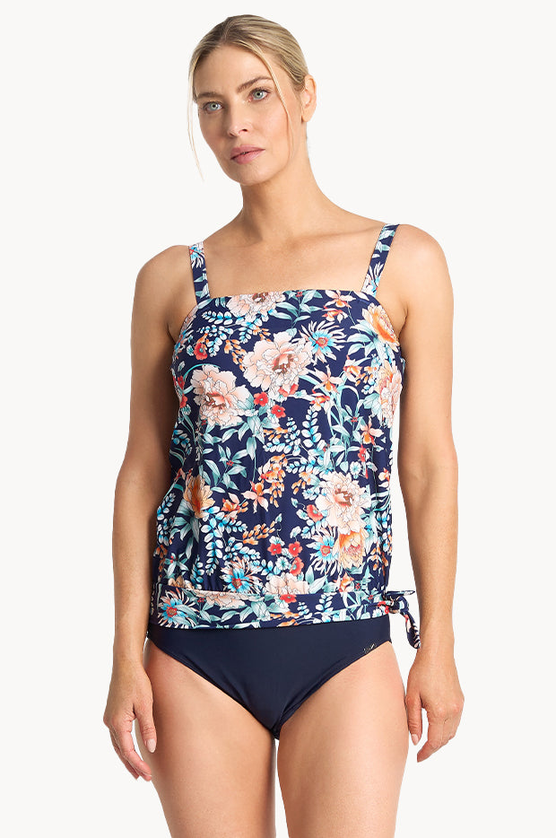 Select Floral Blouson Tankini Set