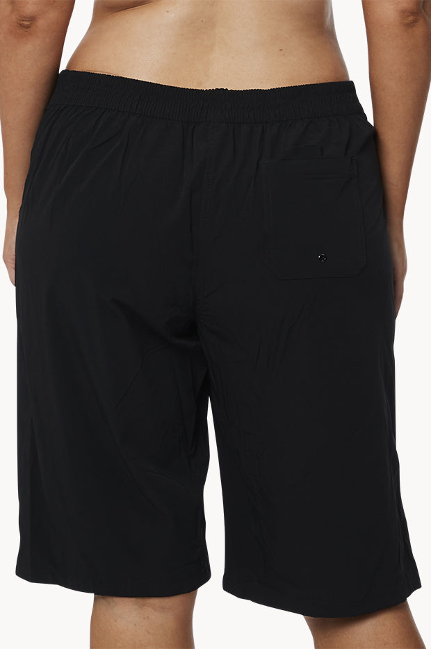 Jantzen Plain Long Boardshort Black | Swimwear Galore US