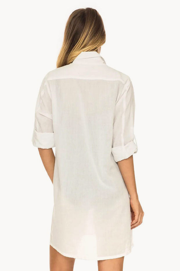 Classic Plain Longline Shirt Swimwear Galore