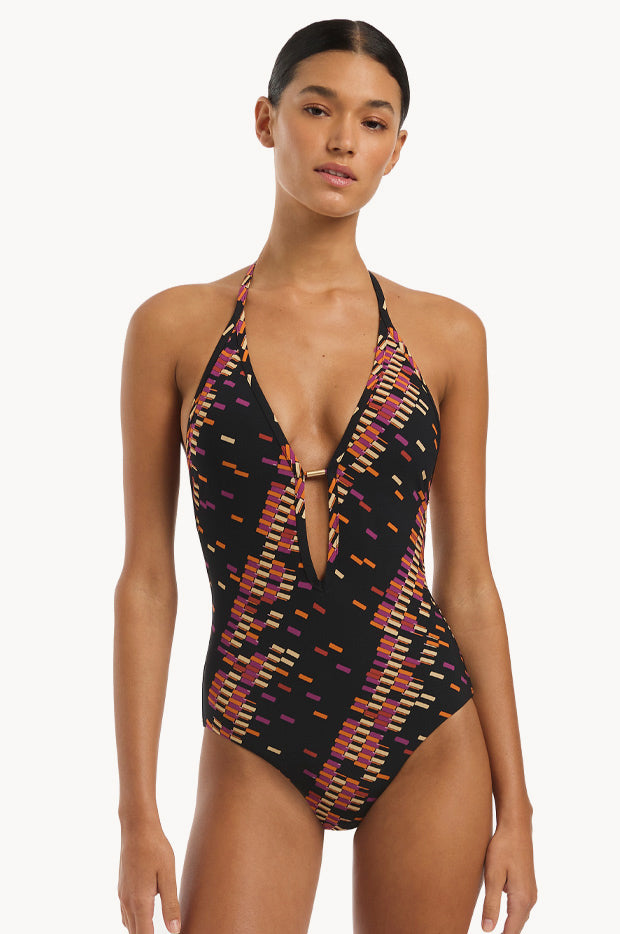 De Luxe Plunge Longline One Piece main image 1