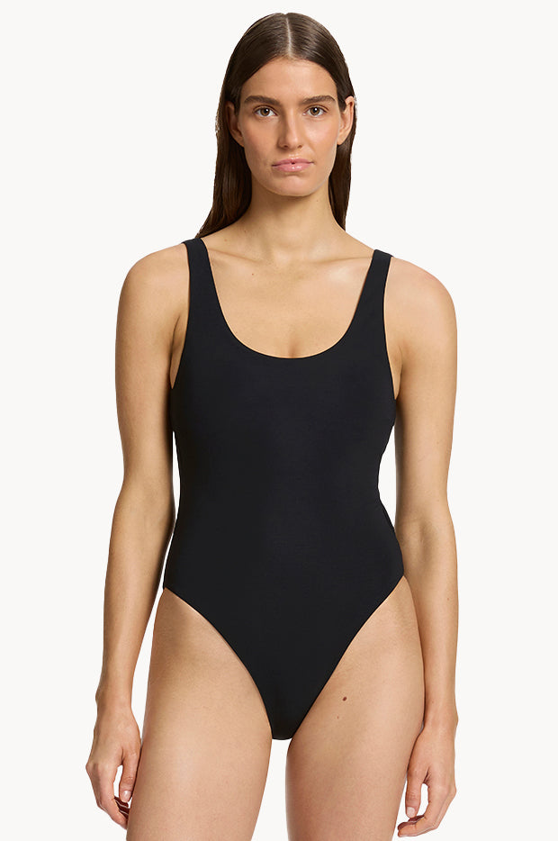 Jetset Scoop Neck High Leg One Piece