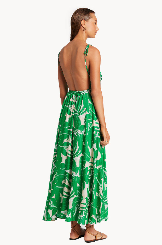 Floreale Backless Maxi Dress