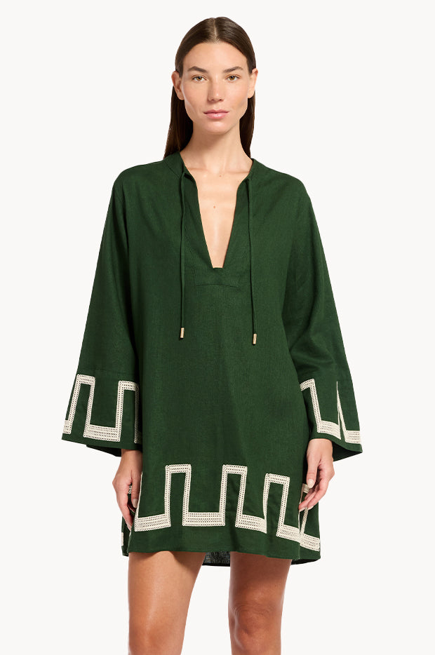 Tirari Nights Embroidered Mini Kaftan
