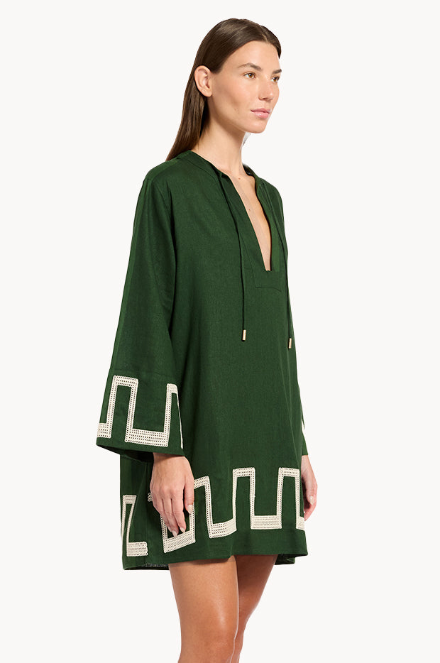 Tirari Nights Embroidered Mini Kaftan