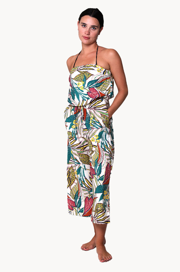 Funky Palm Bandeau Jumpsuit