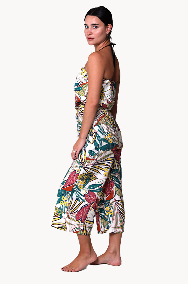 Funky Palm Bandeau Jumpsuit