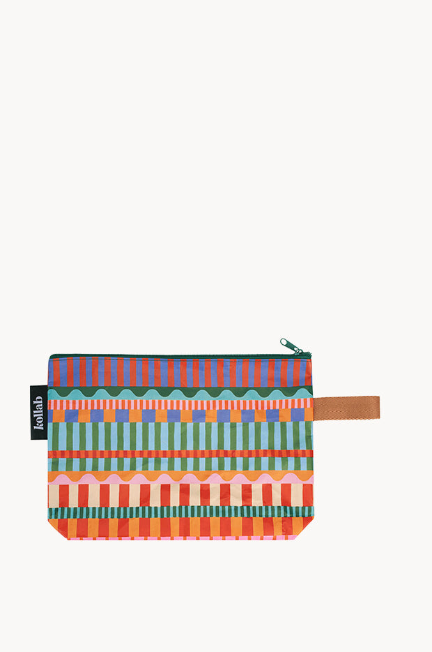 Blocks And Stripe Clutch