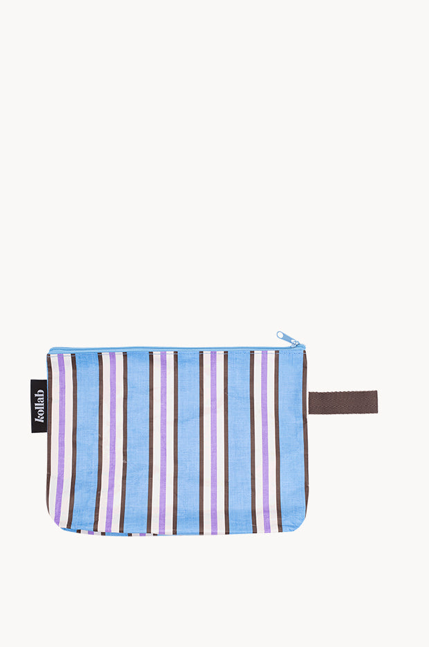 Choc Blue Stripe Clutch