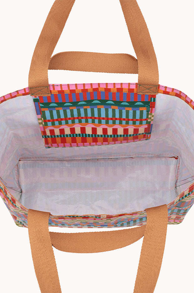 Blocks And Stripe Shopper Tote