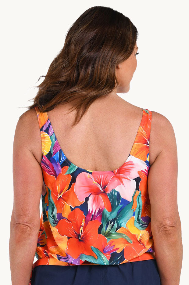 Hibiscus Honey Blouson Tankini Separate