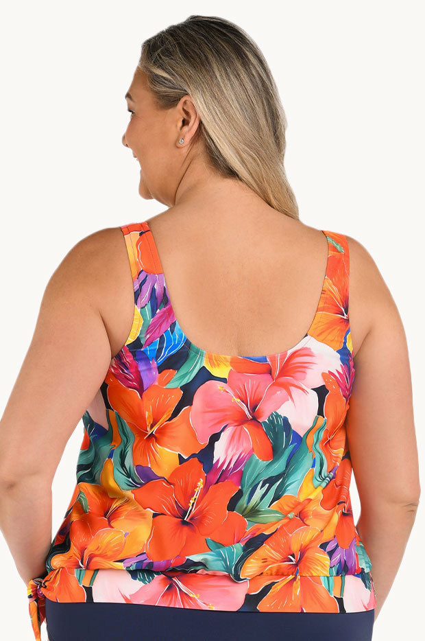 Hibiscus Honey Blouson Tankini Separate +