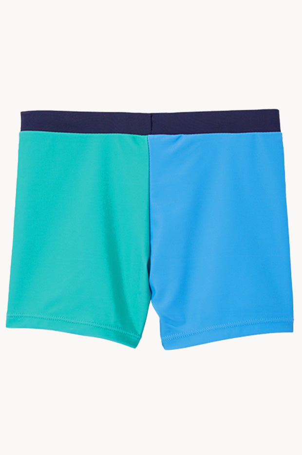 Boys Green Panel Swim Short