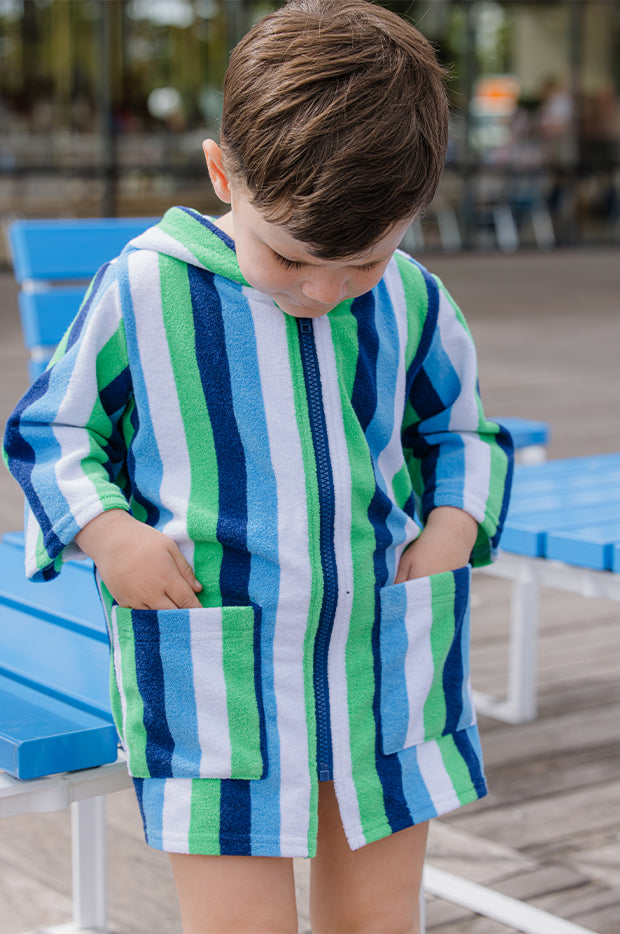Boys Stripe Terry Towel Cover Up