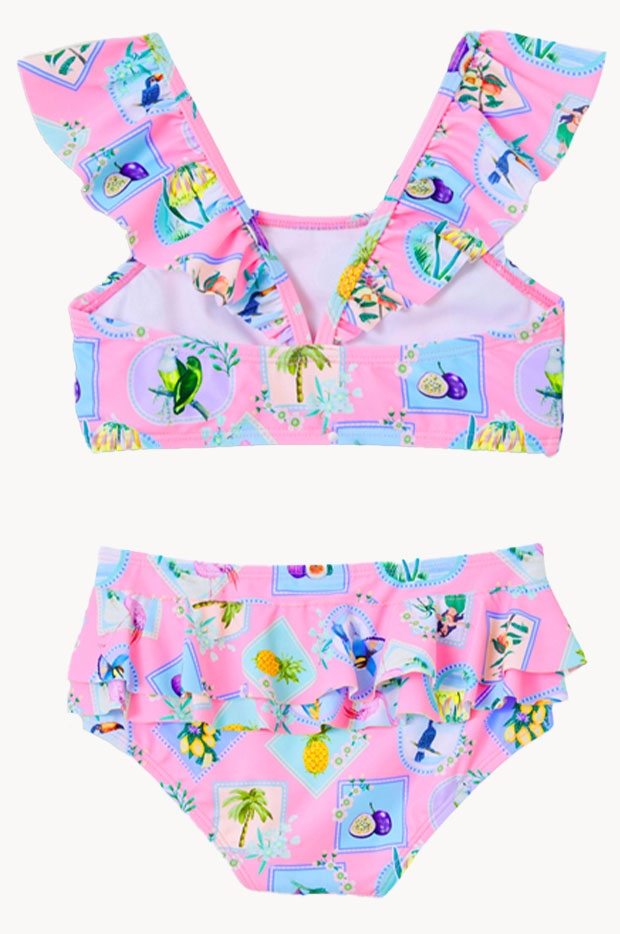 Girls Pink Resort Crop Set