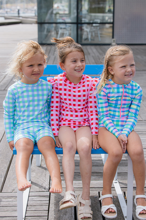 Girls Lollipop Check Suntop