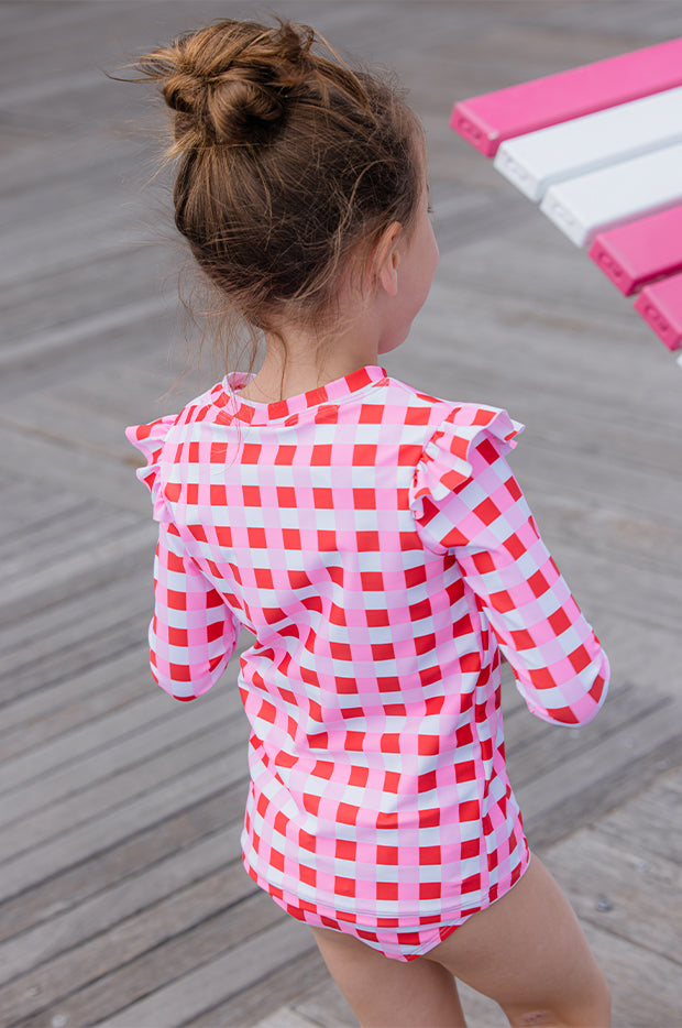 Girls Lollipop Check Suntop