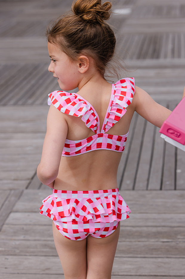 Girls Lollipop Check Crop Set