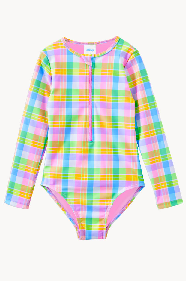 Girls Carnival Check Sunsuit