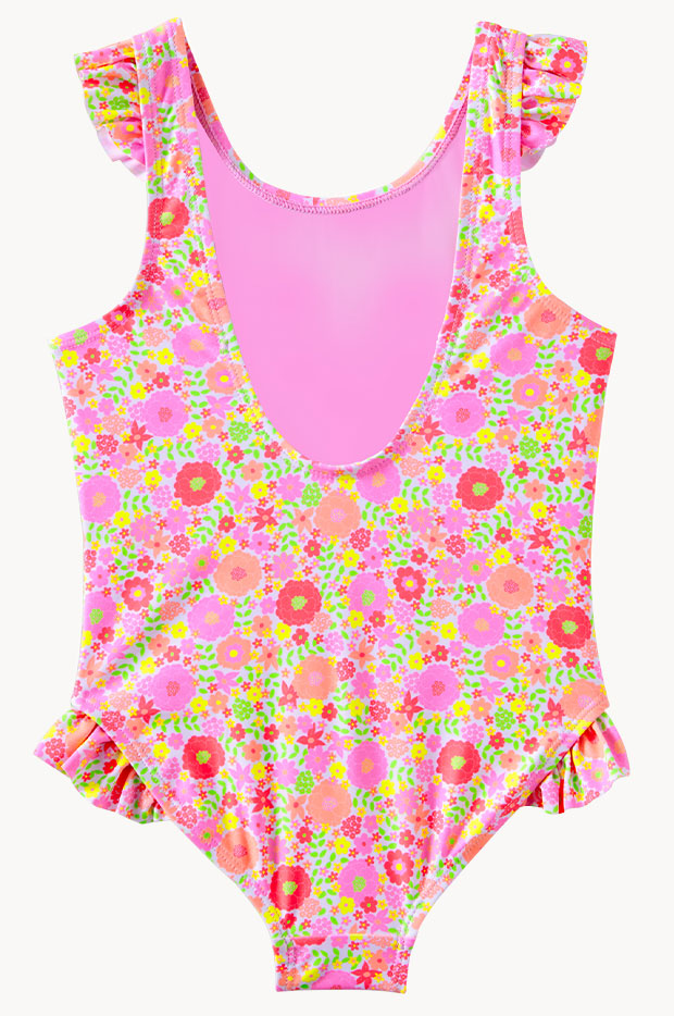 Girls Neon Bloom One Piece