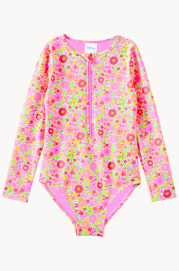 Girls Neon Bloom Sunsuit