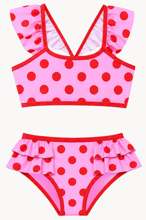 Girls Polka Dot Crop Set