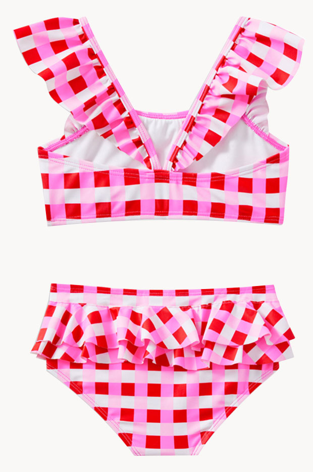 Girls Lollipop Check Crop Set