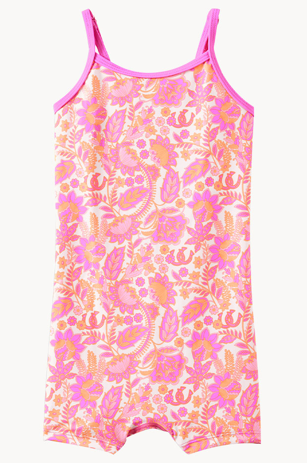 Girls Wild Paisley Boyleg One Piece