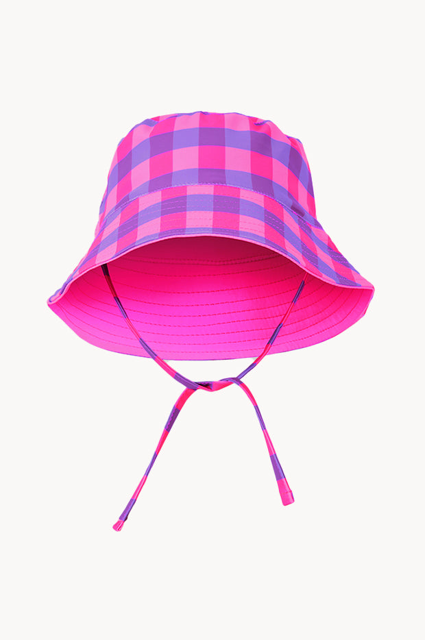 Girls Check Swim Hat