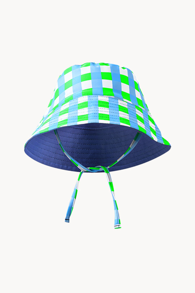 Boys Check Swim Hat