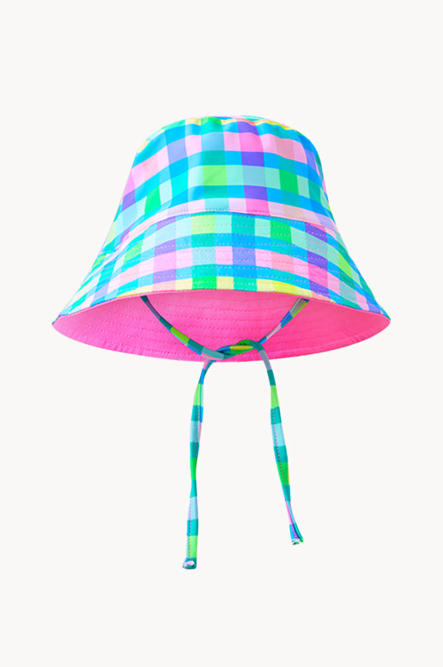 Girls Picnic Check Swim Hat